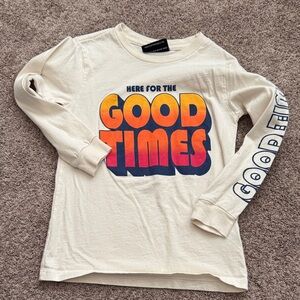 Tiny Whales! Good Times Cream Kids Shirt